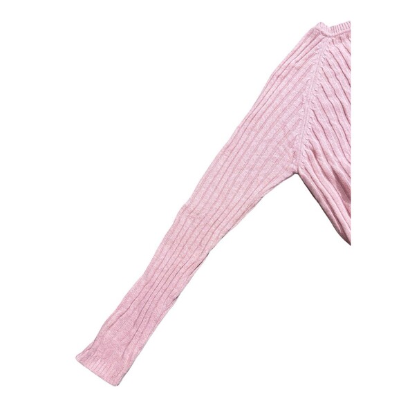 Daisy Fuentes Ladies Angora Rabbit Hair Blend Sequin Trim Cardigan Pink Sz L NWT - Picture 8 of 9